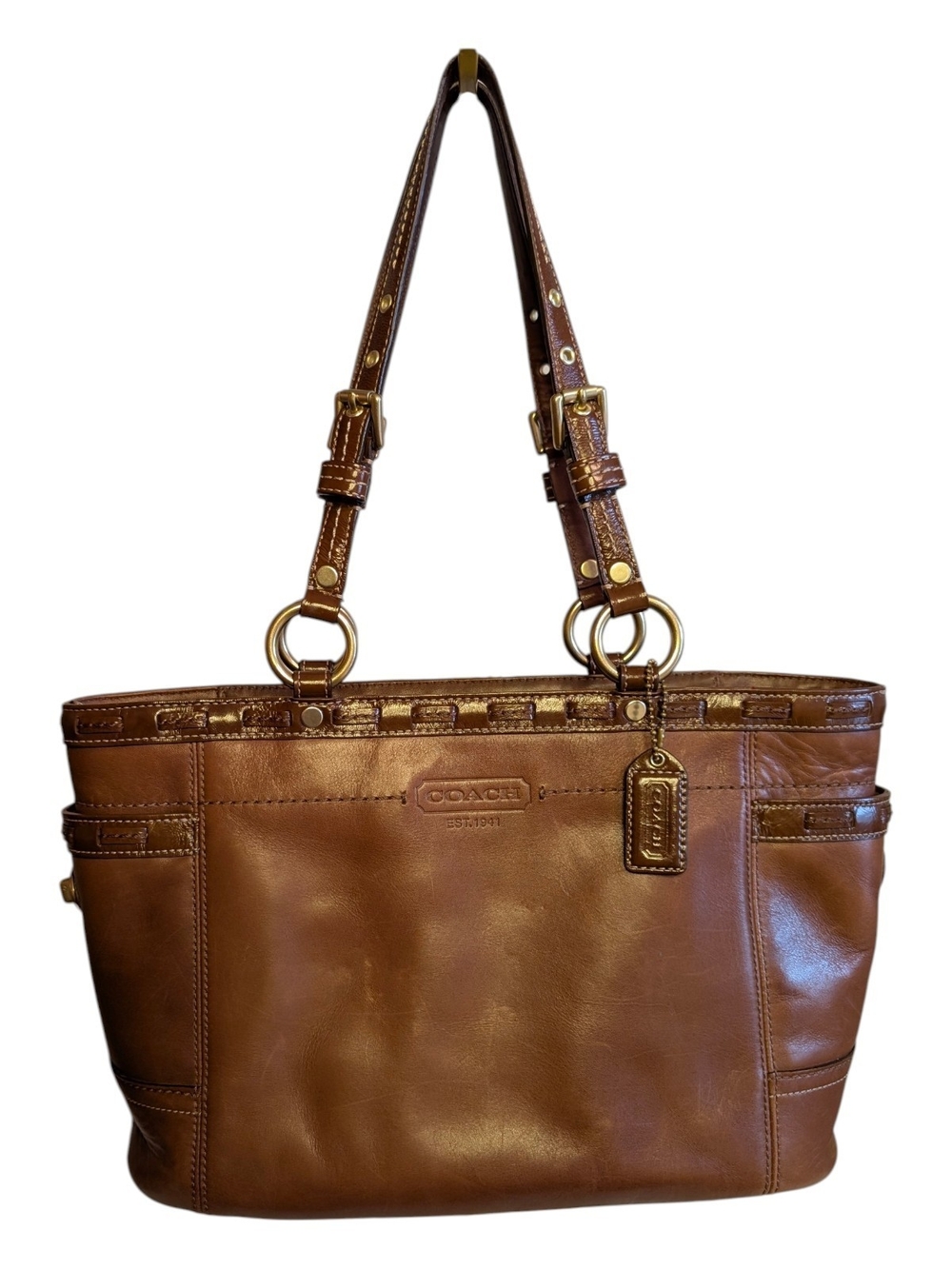 Coach Vintage Gallery Laced Tote Bag, EUC!